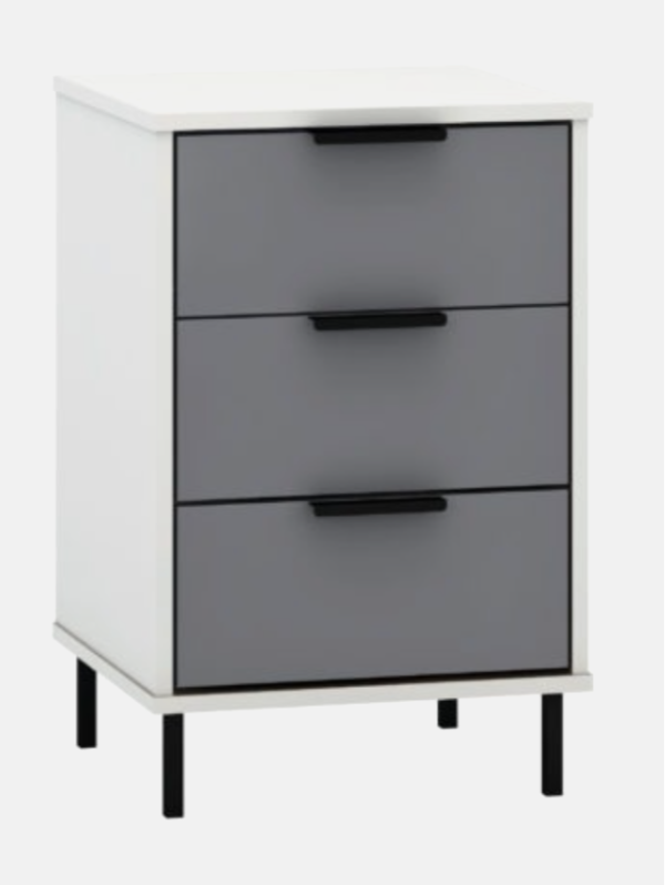 Ingrid 3 drawer bedside