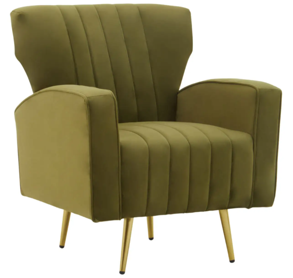 Leyla velvet armchair