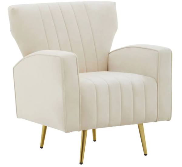 Leyla velvet armchair - Image 4