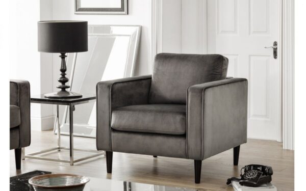 Gallery Armchair in Velvet Fabric - Image 3