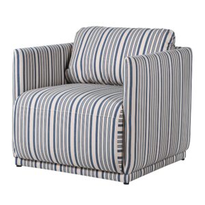 Stripped accent chair 